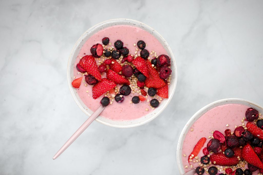 Strawberry Banana Smoothie bowl